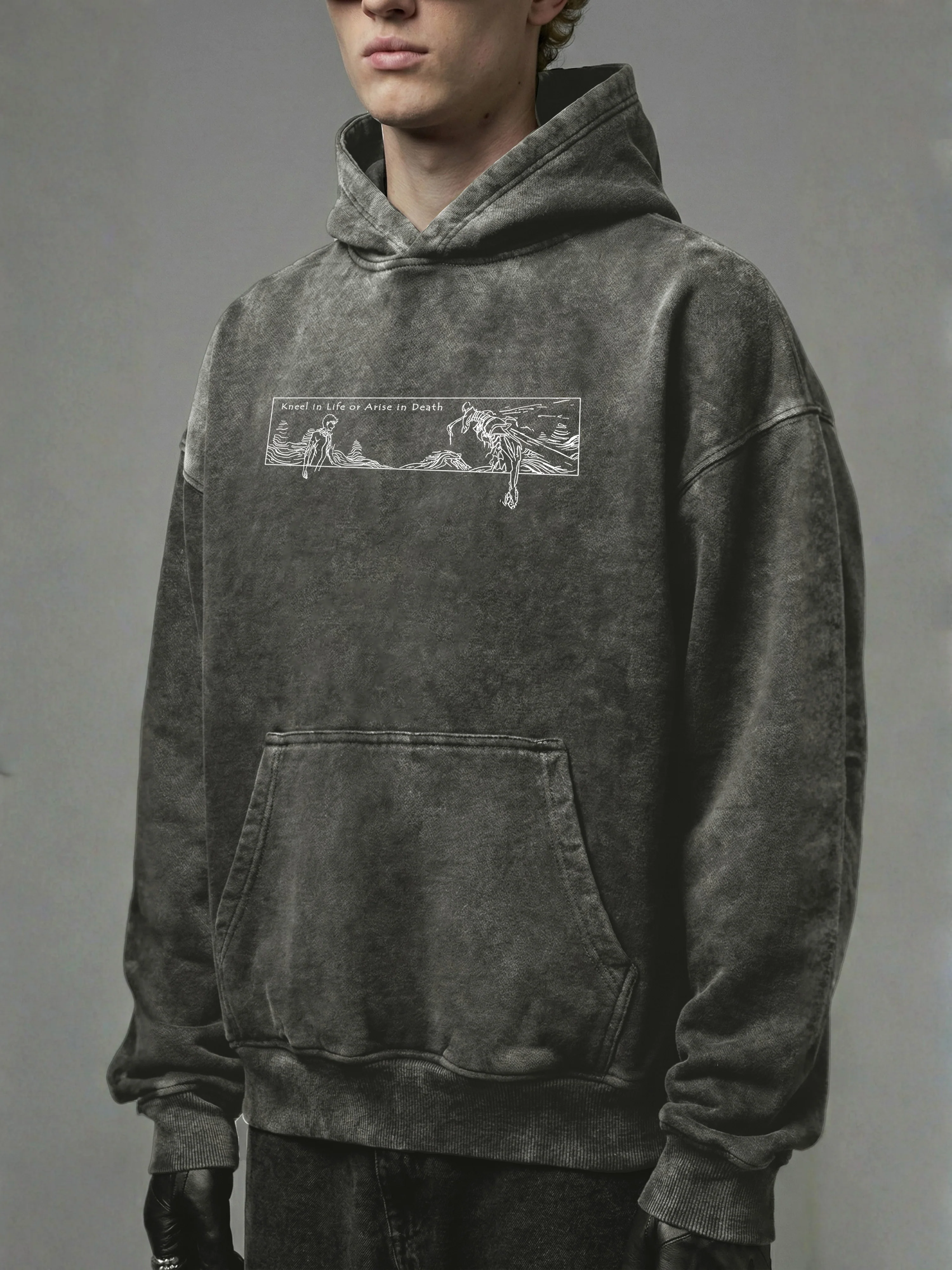 Jin Woo - Solo Leveling - Acid Washed Hoodie - Image 4