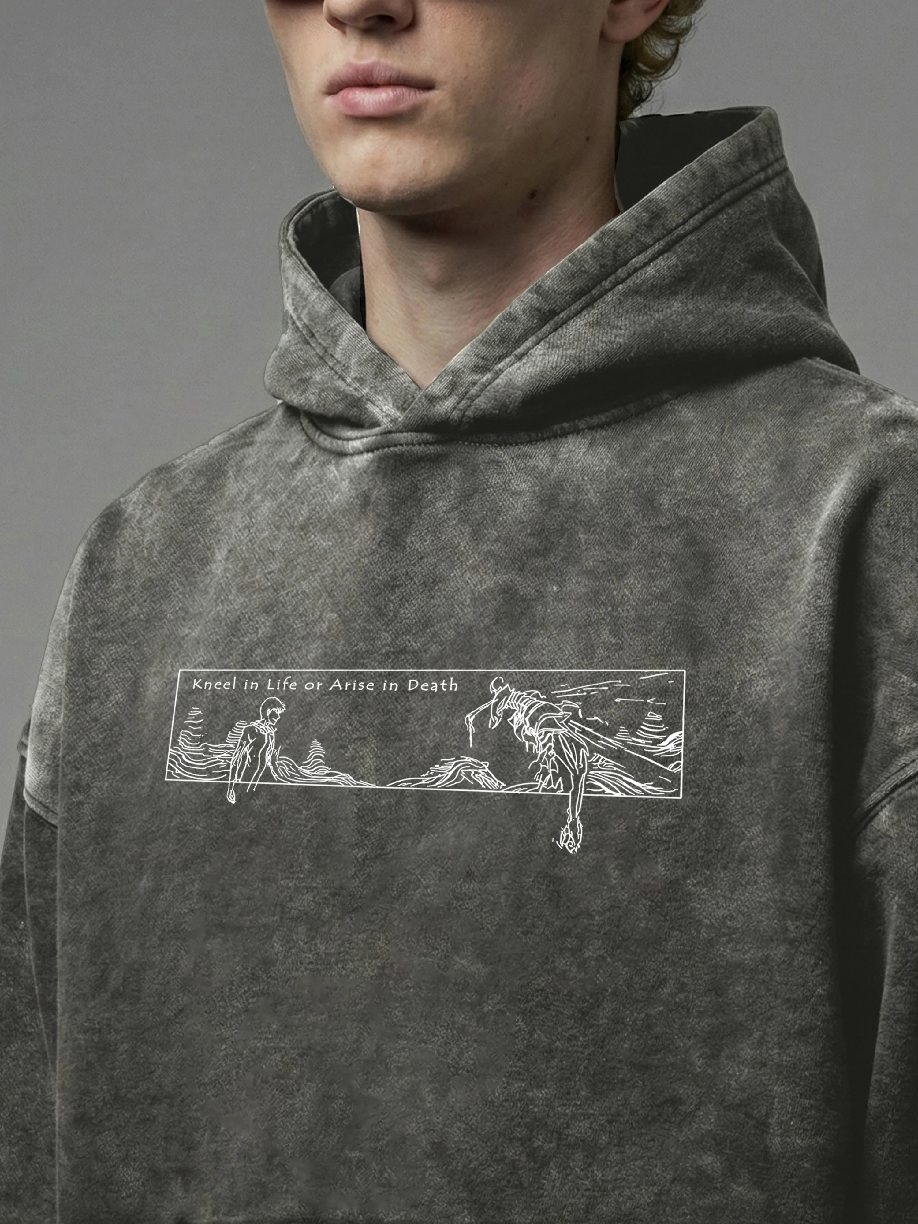 Jin Woo - Solo Leveling - Acid Washed Hoodie - Image 5